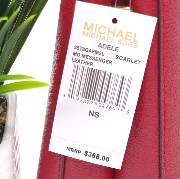 Michael Kors Adele MD Crossbody Red - Picture 8 of 10